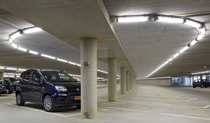 Illuminating indoor parking area in Airports